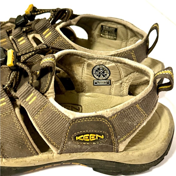 KEEN Men’s Newport H2 Brown and Yellow Sandals Size 11 - Picture 8 of 15